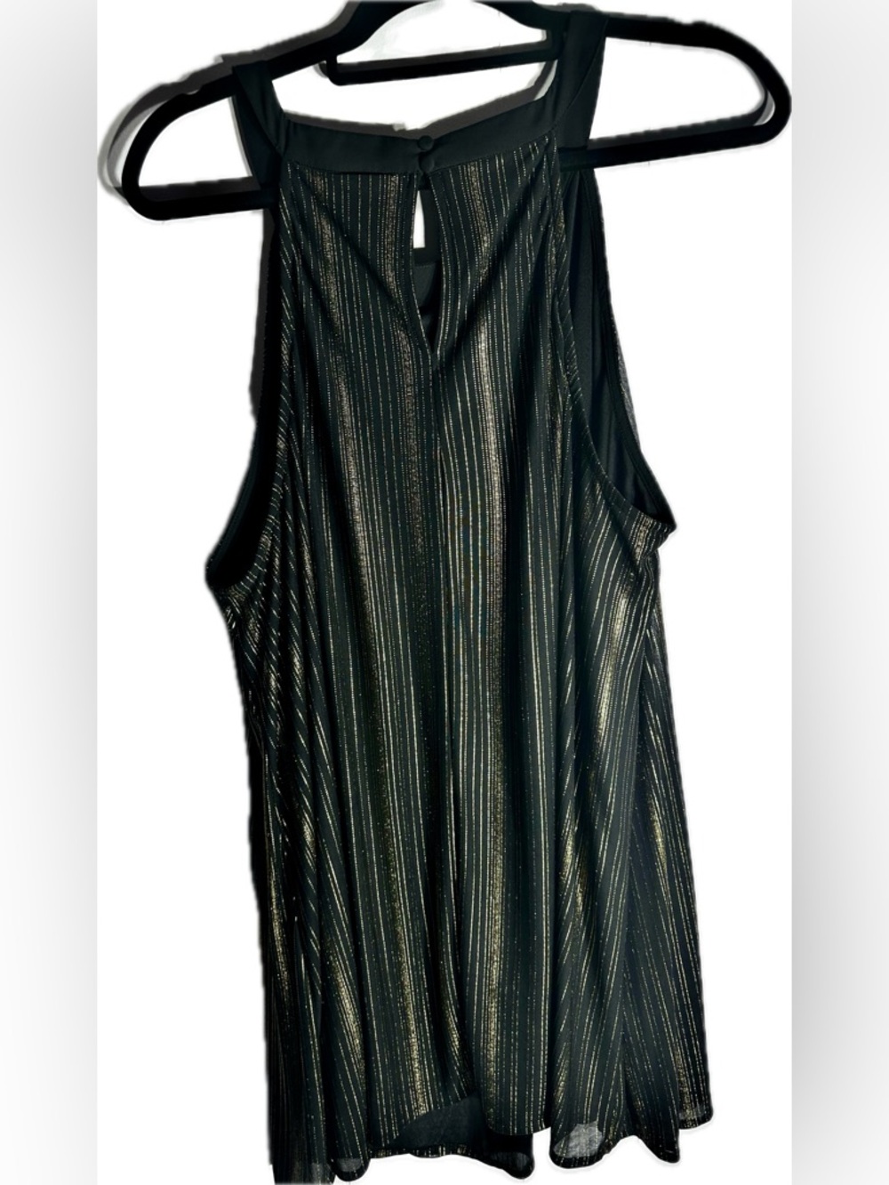Torrid Black & Gold Metallic Racerback Tank - Picture 3 of 4